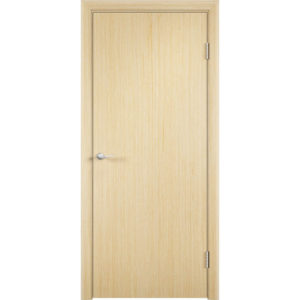 Гладкая шпонированная дверь (беленый дуб)