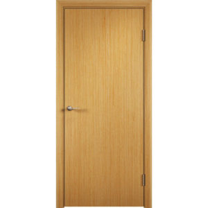 Гладкая шпонированная дверь (дуб)