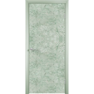 Дверь облицованная пластиком CPL (глухая, зеленый камень)