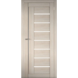 Межкомнатная царговая дверь Д-01 (со стеклом, кремовая лиственница)