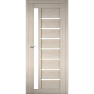 Межкомнатная царговая дверь Д-02 (со стеклом, кремовая лиственница)