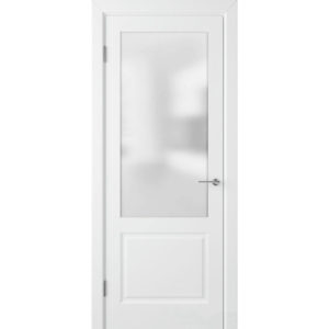 Крашеная дверь Евро 2 (со стеклом, RAL 9003)