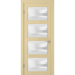 Крашеная дверь Евро 4 (со стеклом, RAL 1001)