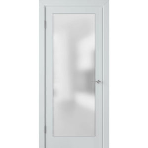 Крашеная дверь Евро (со стеклом, RAL 7035)